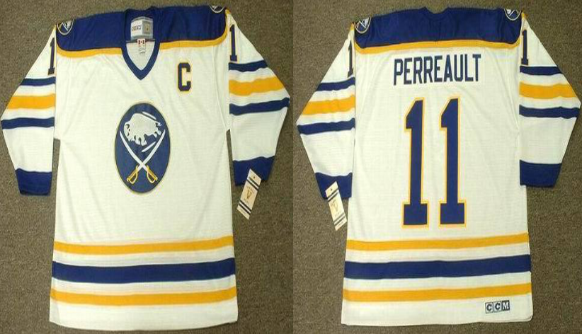 2019 Men Buffalo Sabres 11 Perreault white CCM NHL jerseys